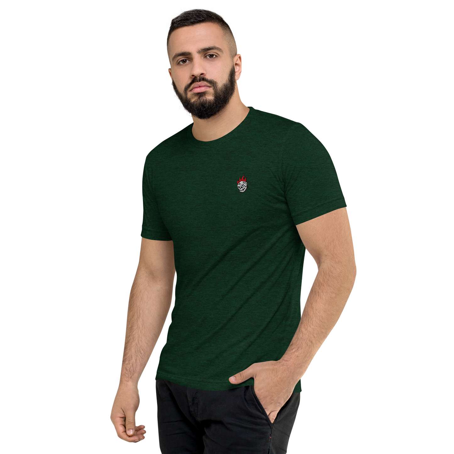 Flaming Dice Fitted Tee