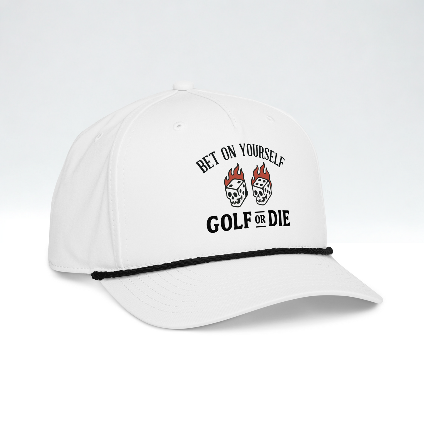 Flaming Dice Snapback (White)