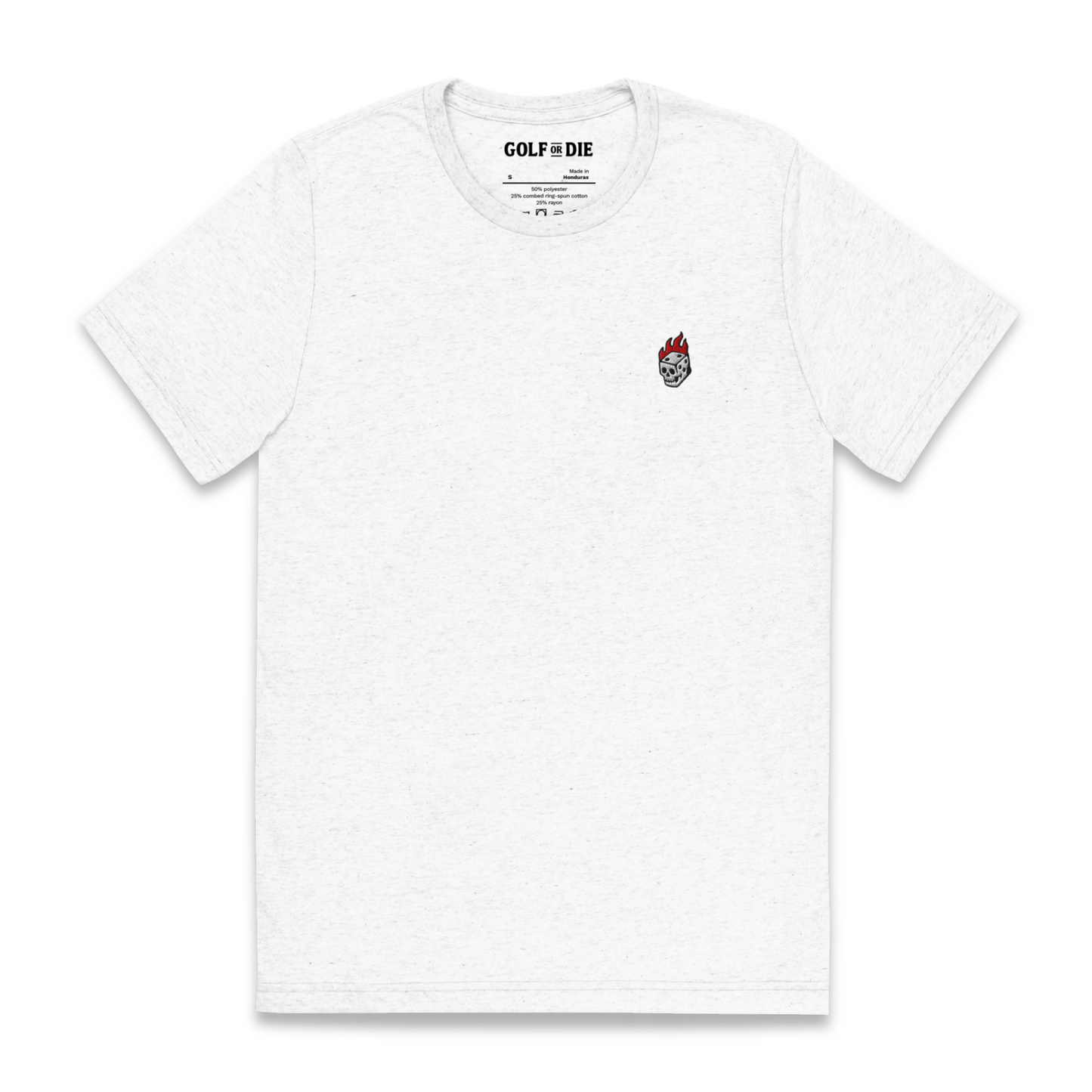 Flaming Dice Fitted Tee