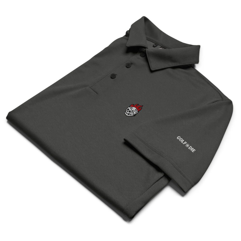 Flaming Dice Fitted Polo