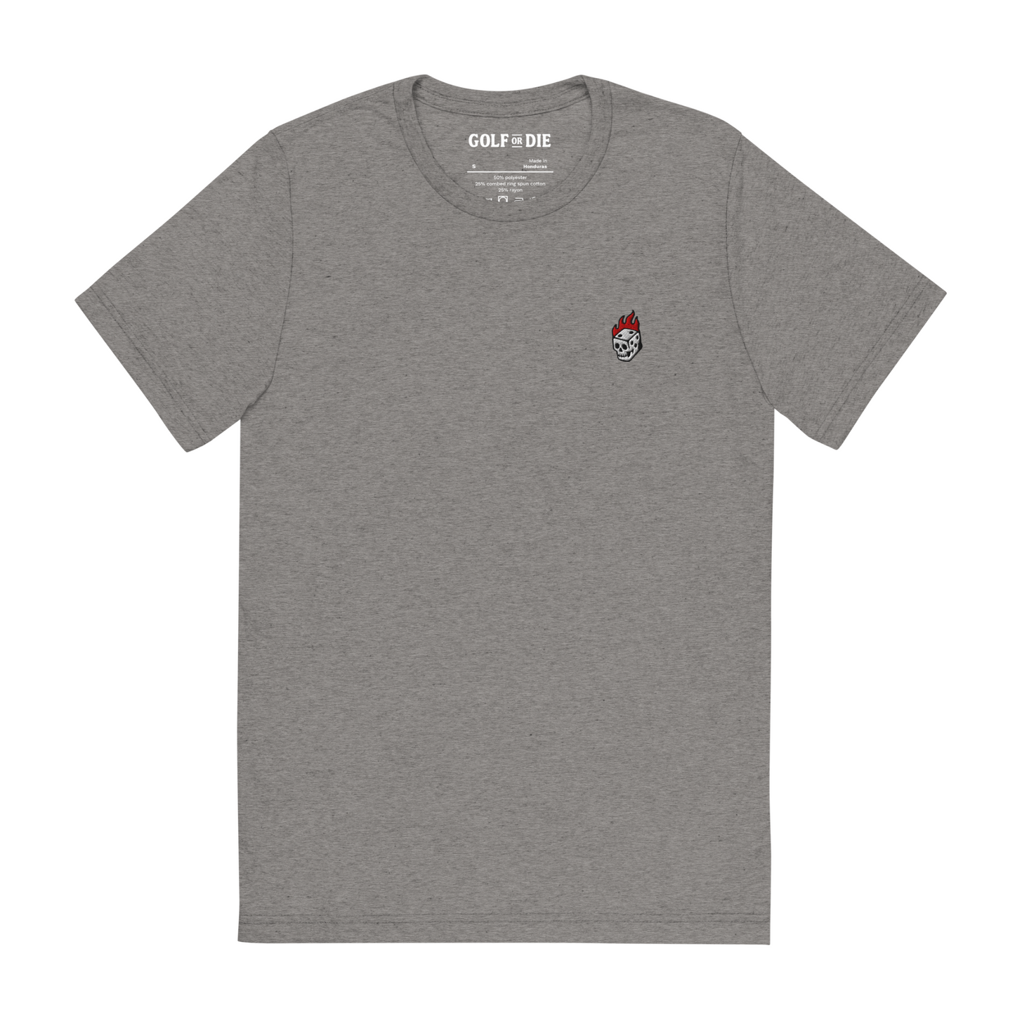 Flaming Dice Fitted Tee