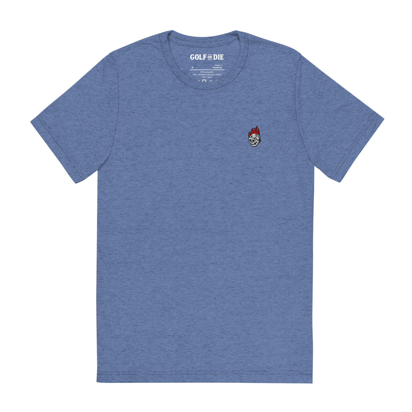 Flaming Dice Fitted Tee