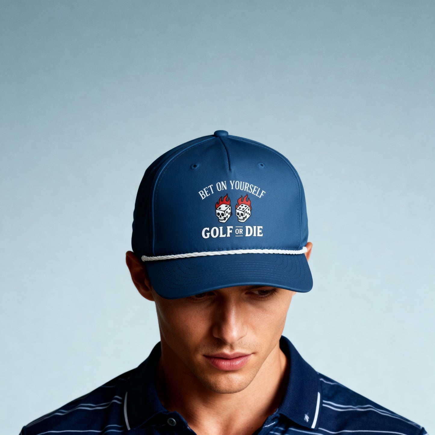 Flaming Dice Snapback (Navy)