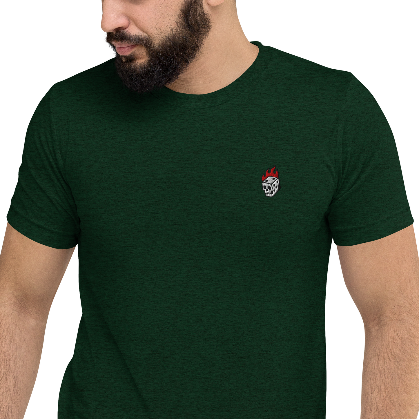 Flaming Dice Fitted Tee