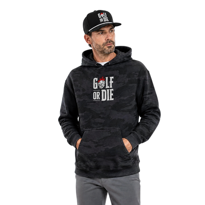 Stacked Black Camo Hoodie