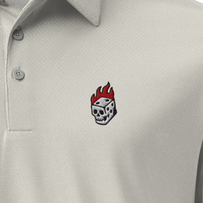 Flaming Dice Fitted Polo