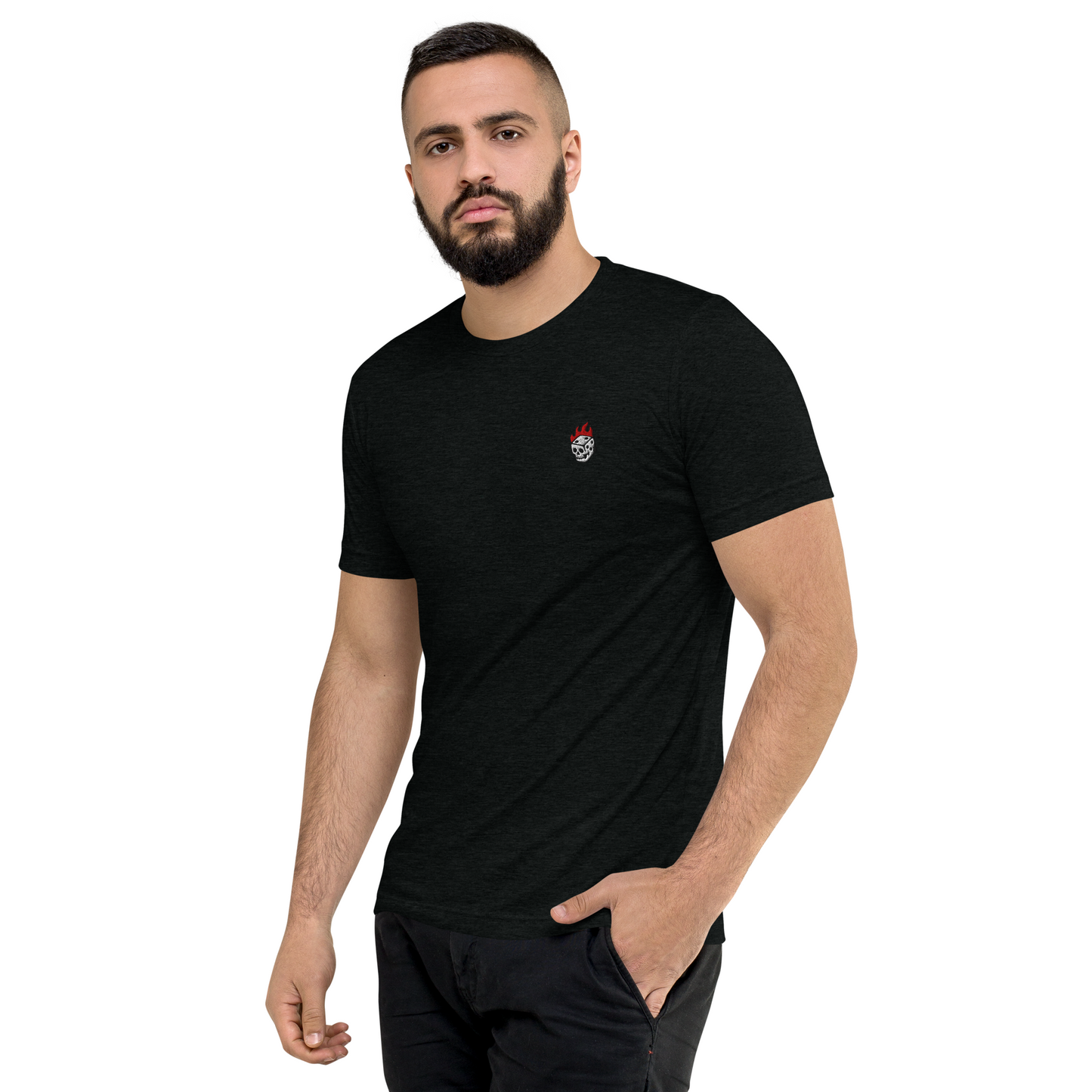 Flaming Dice Fitted Tee