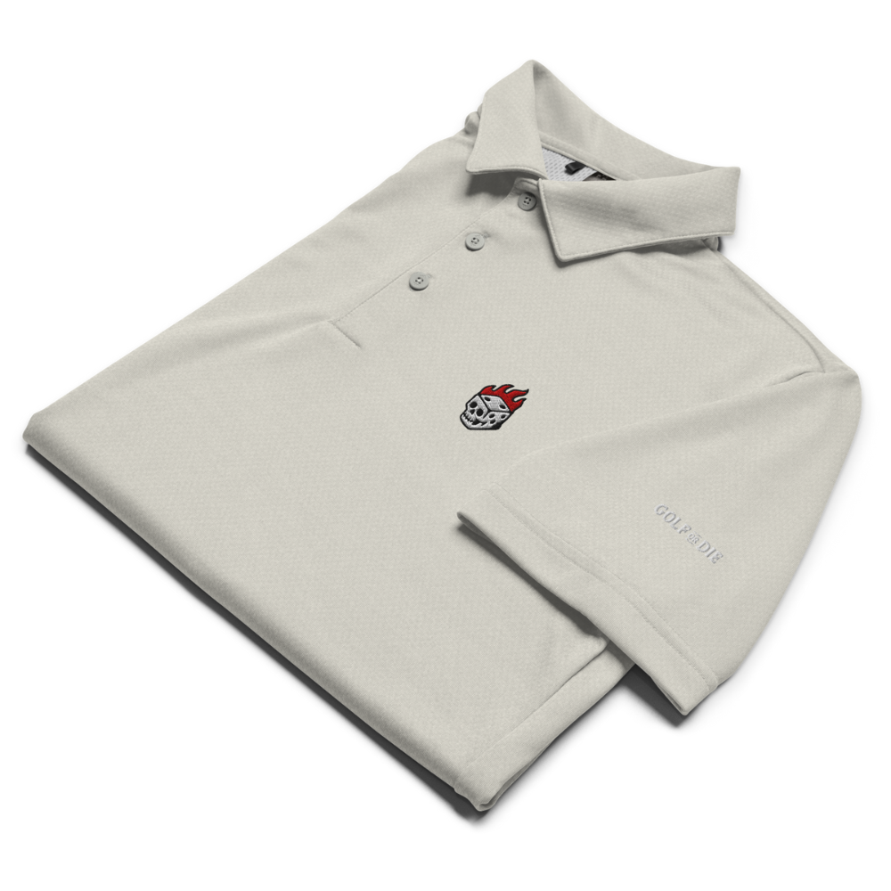 Flaming Dice Fitted Polo