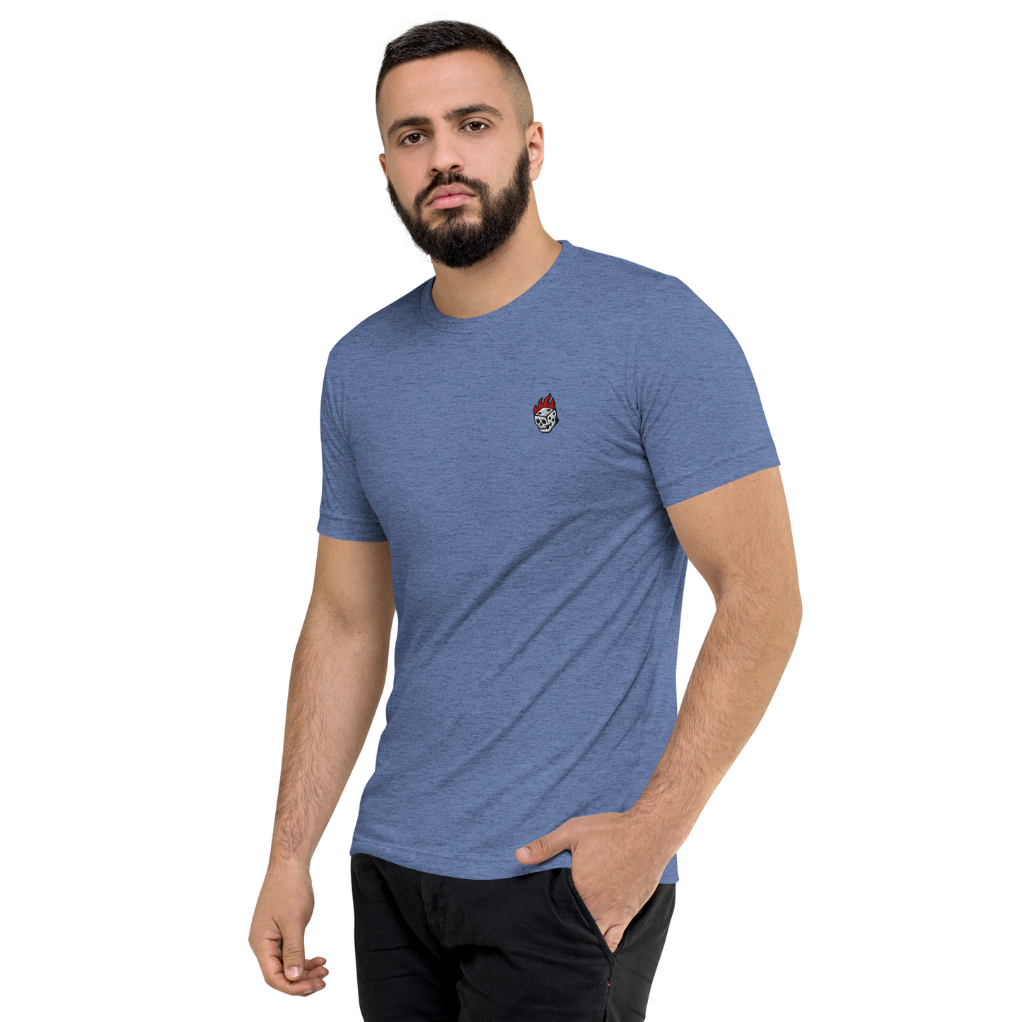 Flaming Dice Fitted Tee