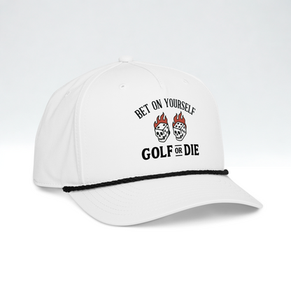Flaming Dice Snapback (White)