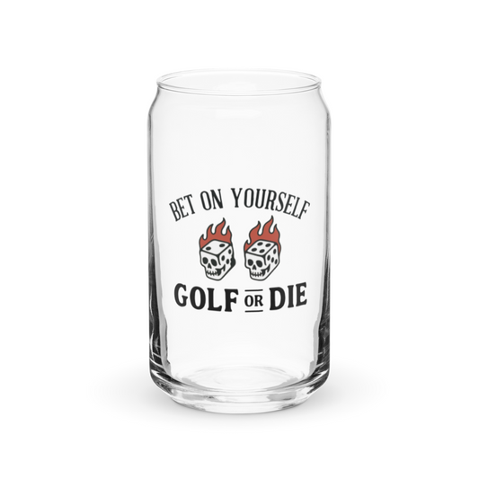 Flaming Dice Pint Glass