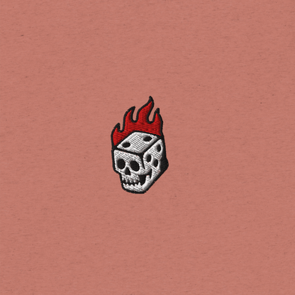 Flaming Dice Fitted Tee