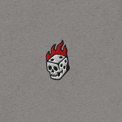 Flaming Dice Fitted Tee