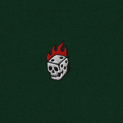 Flaming Dice Fitted Tee