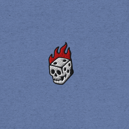 Flaming Dice Fitted Tee