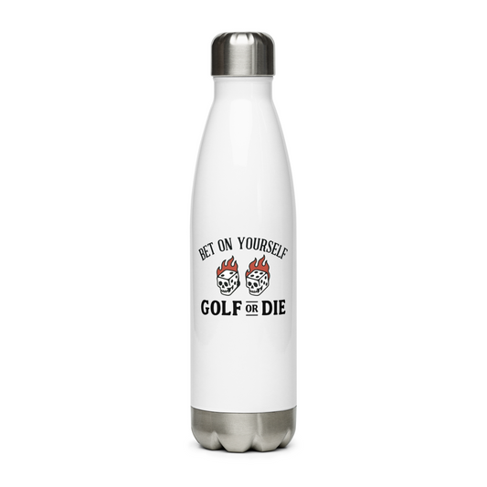 Flaming Dice Stainless Steel Water Bottle