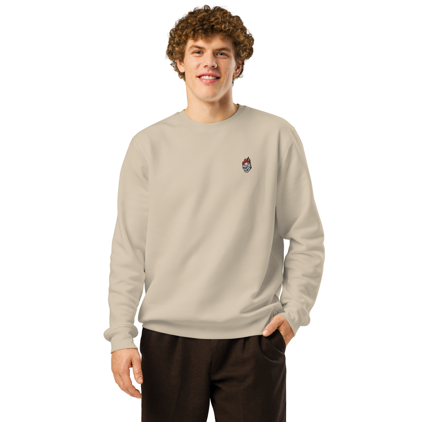 Flaming Dice Crewneck Sweatshirt