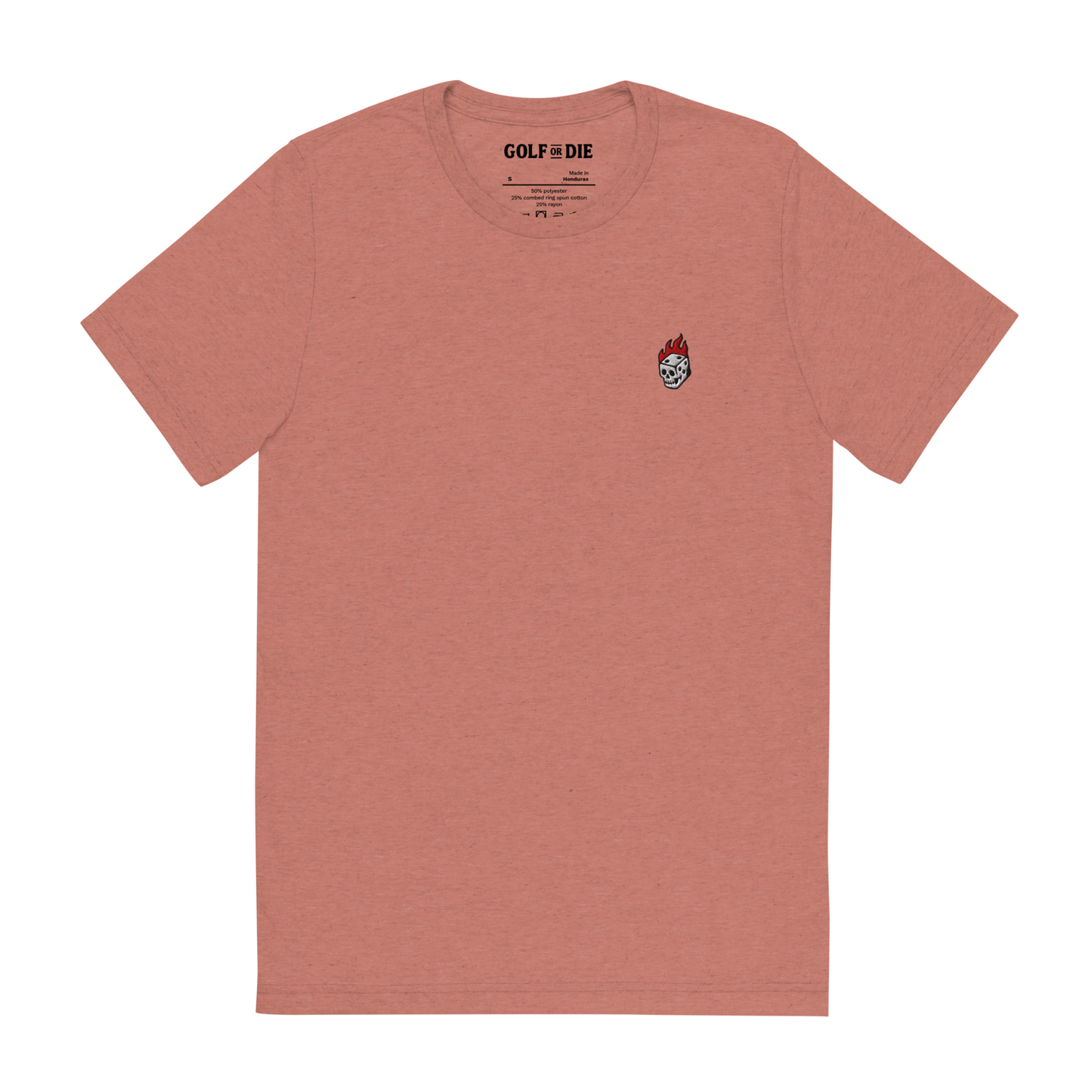 Flaming Dice Fitted Tee