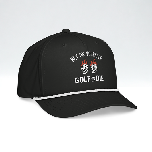 Flaming Dice Snapback Hat (Black)