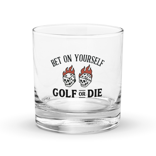 Flaming Dice Whiskey Glass