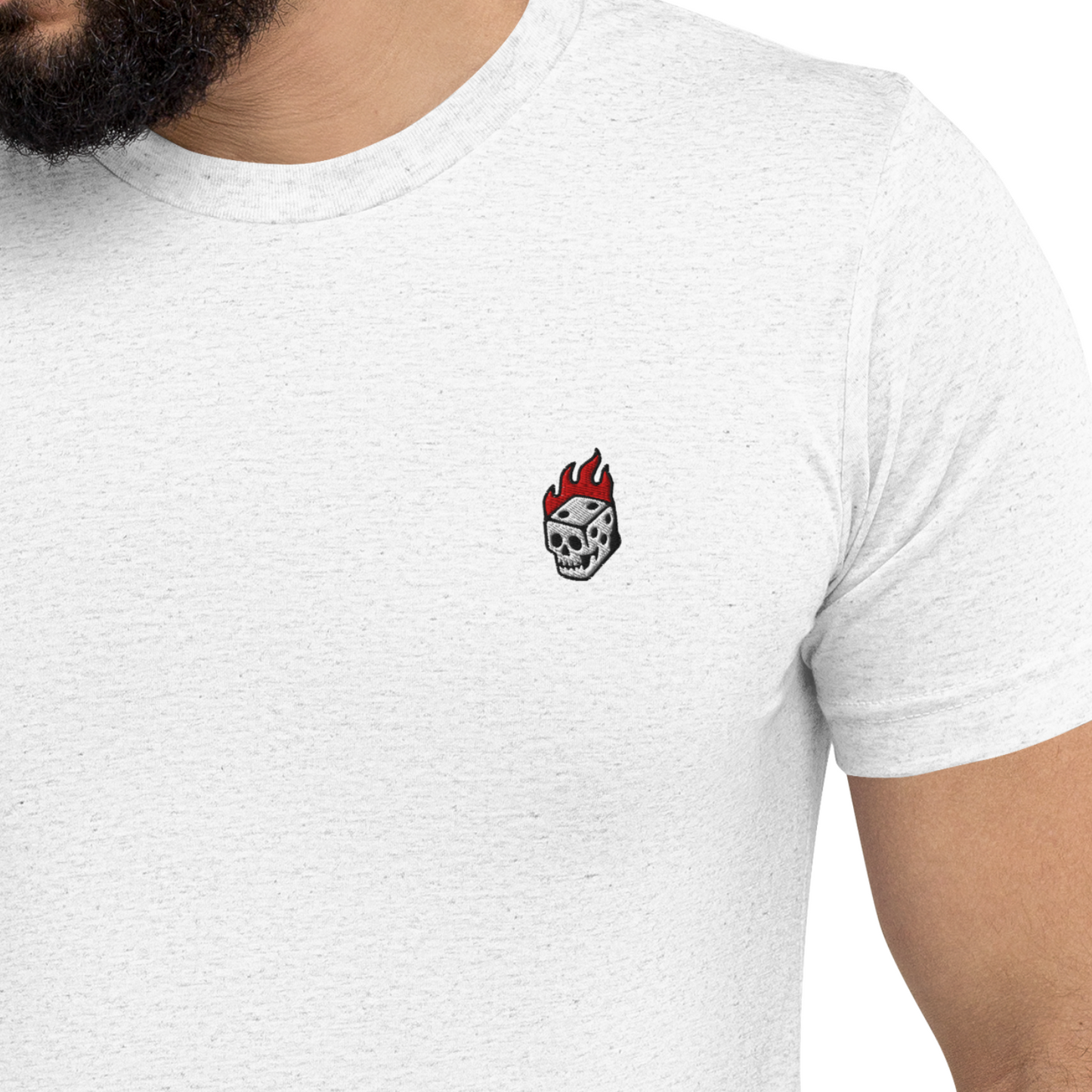 Flaming Dice Fitted Tee