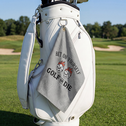 The Gambler's Golf Towel (Stone Gray)