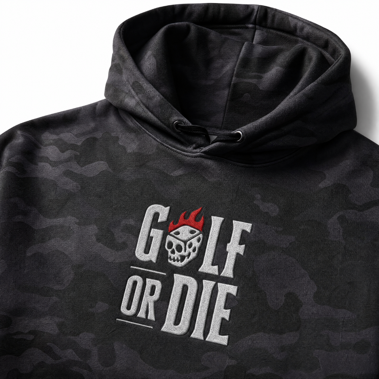 Stacked Black Camo Hoodie
