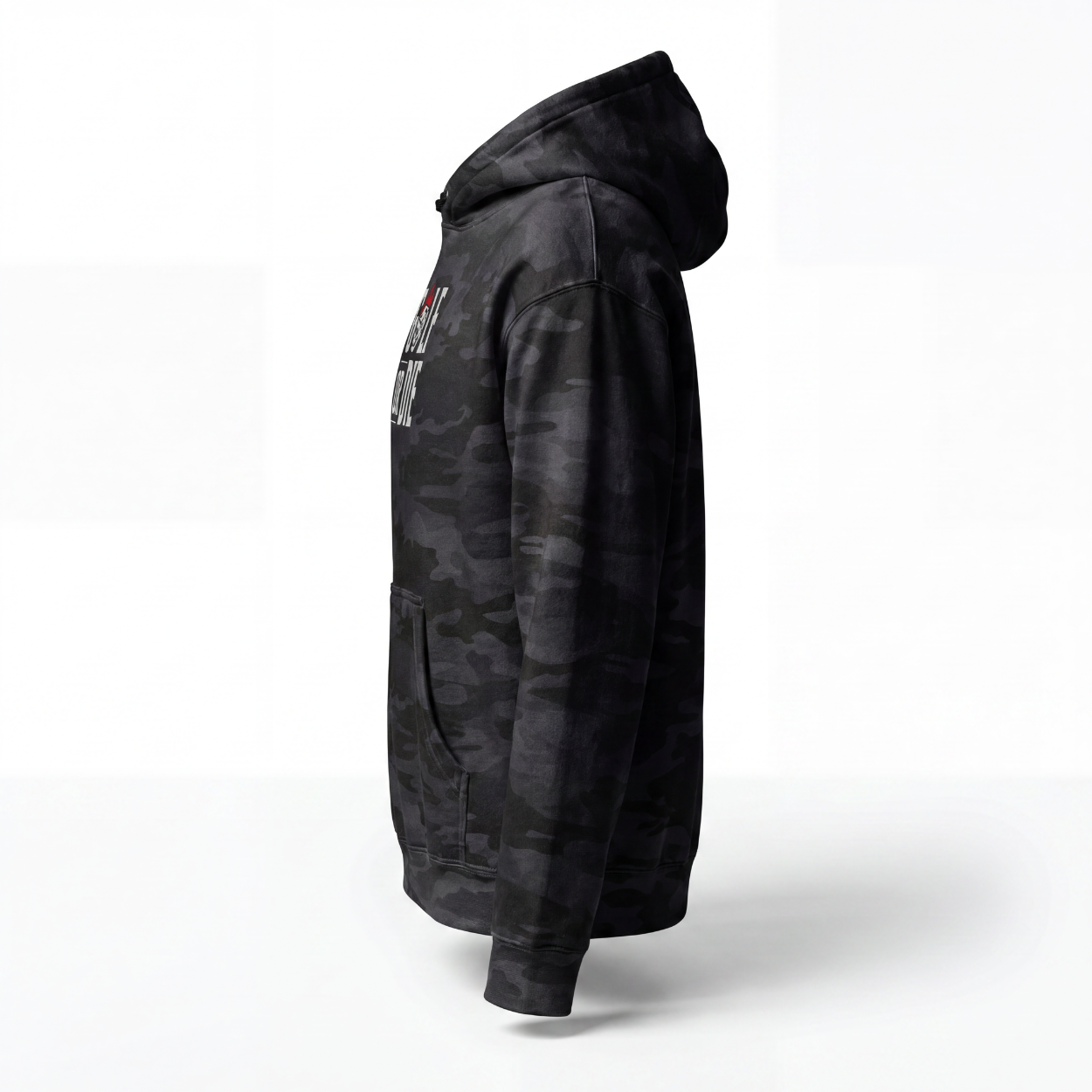 Stacked Black Camo Hoodie