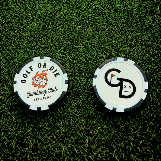 Golf or Die Poker Chip Ball Marker