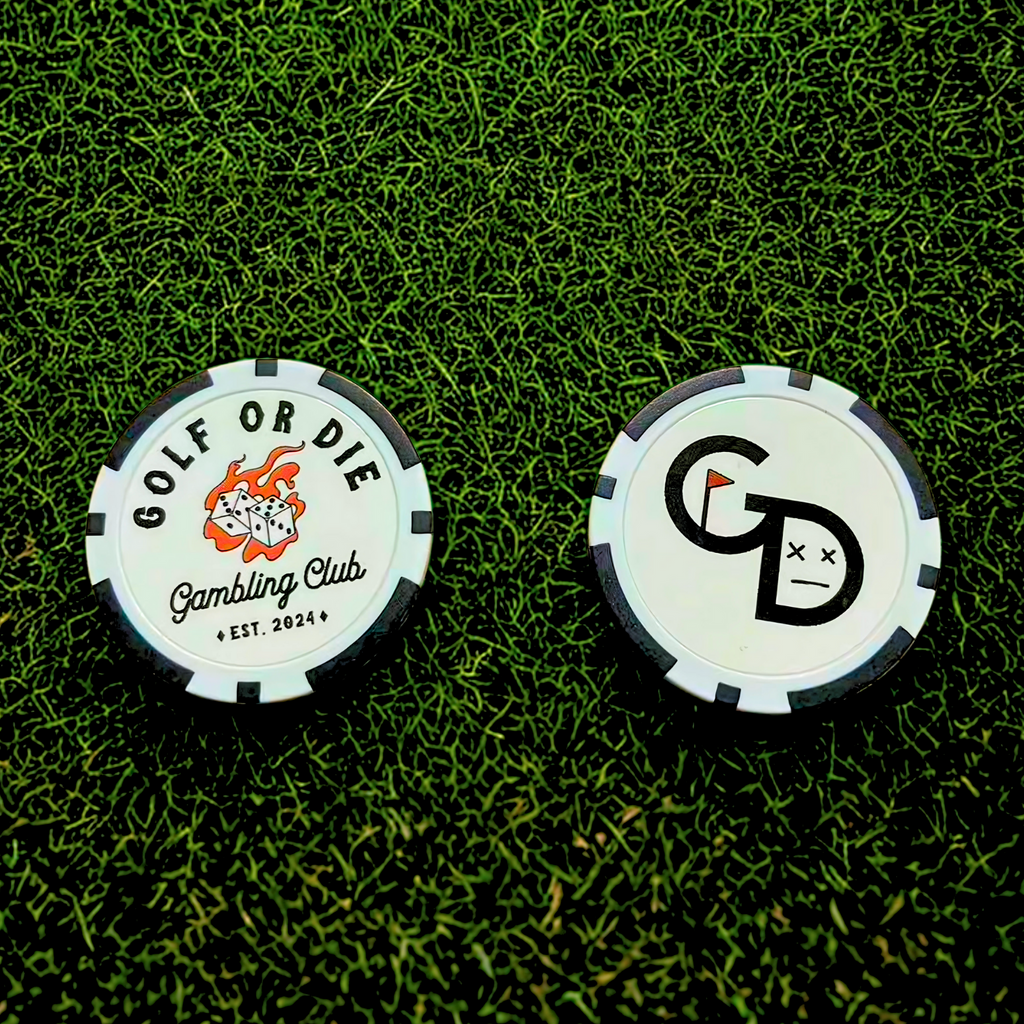 Golf or Die Poker Chip Ball Marker