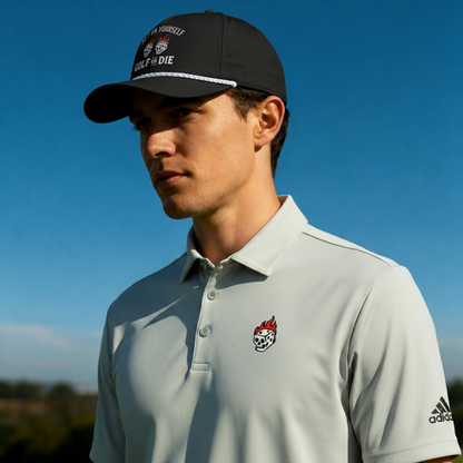 Flaming Dice Fitted Polo