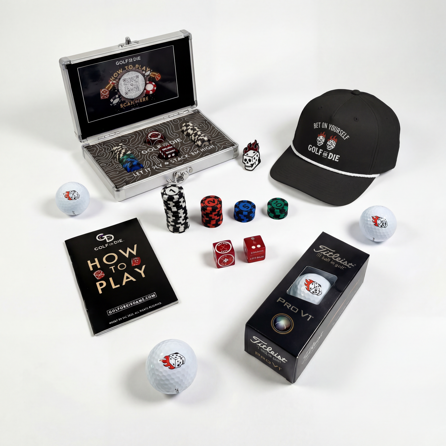 Flaming Dice Combo Pack (Black)