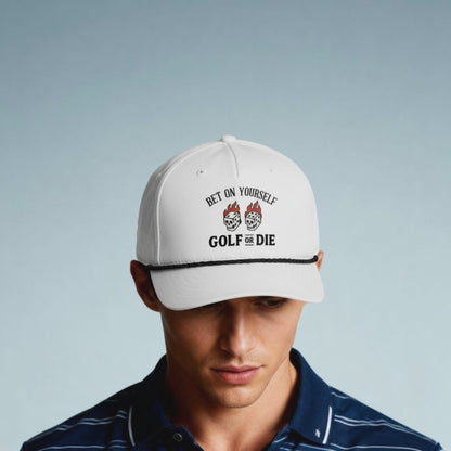 Flaming Dice Snapback (White)